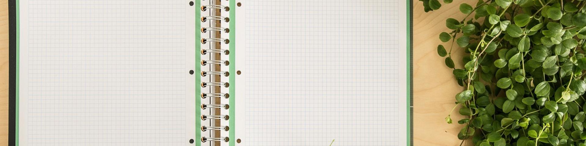 Carnet avec crayons