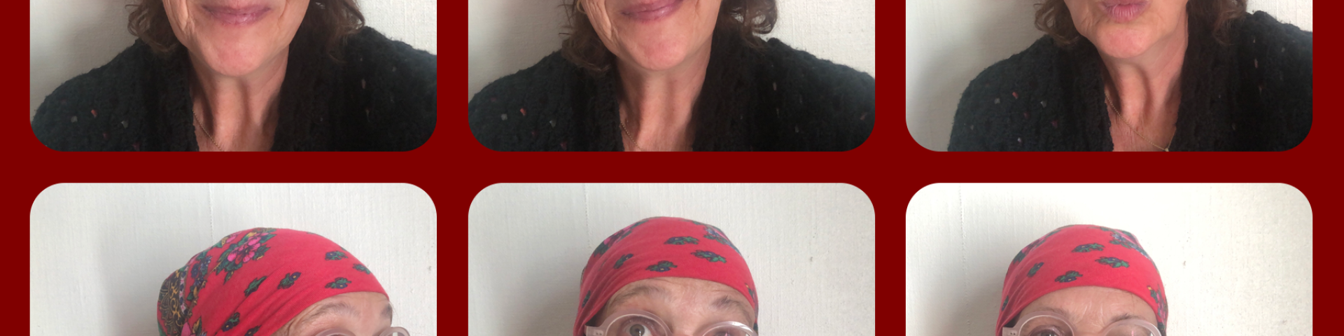 Femme avec différentes expressions de visage