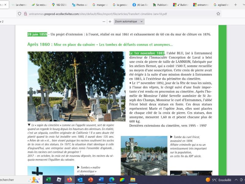 Transfert du cimetière